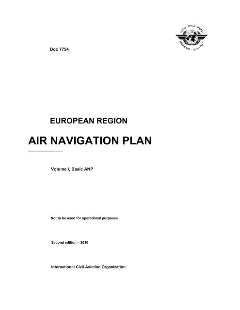 7754 Vol 1 Flyleaf - ICAO Public Maps