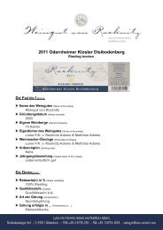 Expertise - Disibodenberg 2011 - Weingut von Racknitz