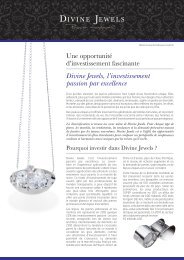 Divine Jewels, l'investissement passion par excellence - Elite Advisers