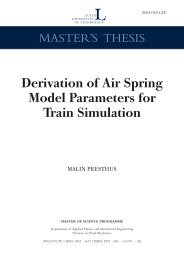 Derivation of air spring model parameters for train simulation