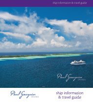 ship information & travel guide - Paul Gauguin Cruises