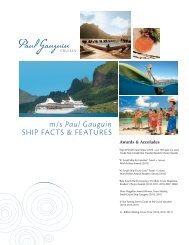 m/s Paul Gauguin SHIP FACTS & FEATURES - Paul Gauguin Cruises