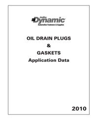 Dynamic Drain Plugs and Gaskets
