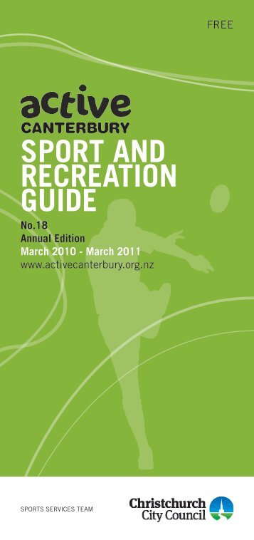 SPORT AND RECREATION GUIDE - Christchurch City Council