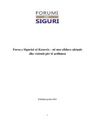 Forca e SigurisÃ« sÃ« KosovÃ«s â nÃ« mes sfidave aktuale dhe vizionit ...