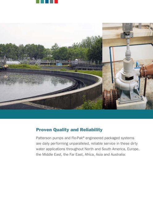 Wastewater Pumping Brochure - Patterson Pump Ireland Limited