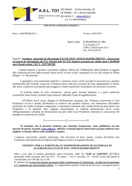 Lettera per presentare un prodotto