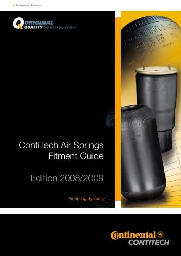 Contitech Air Springs Fitment Guide 2008/2009