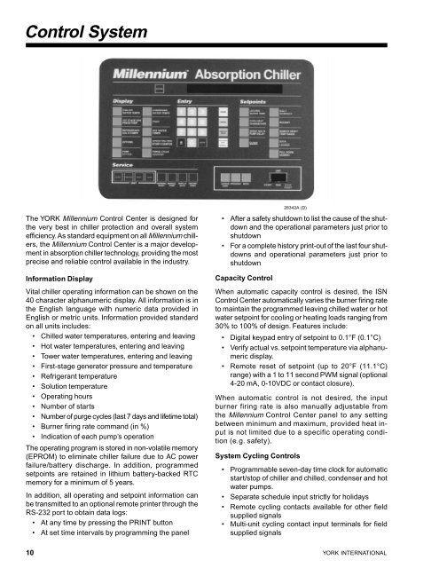 Manual TÃ©cnico - Chiller YORKÂ® AbsorÃ§Ã£o YPC ... - Johnson Controls