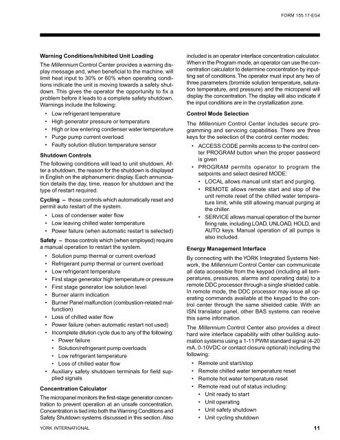 Manual TÃ©cnico - Chiller YORKÂ® AbsorÃ§Ã£o YPC ... - Johnson Controls