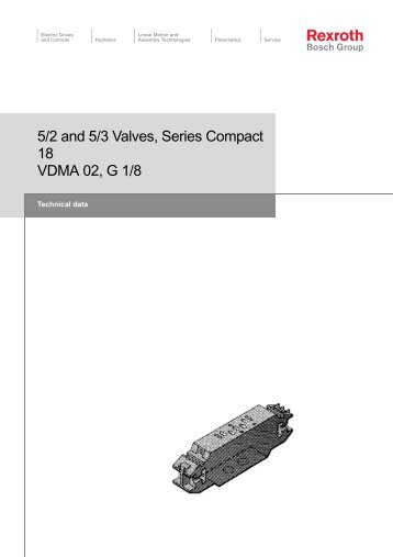 5/2 and 5/3 Valves, Series Compact 18 VDMA 02, G ... - Bosch Rexroth