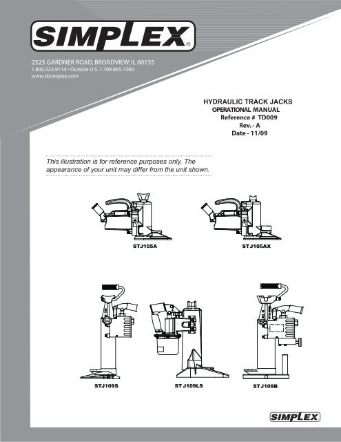OPERATIONAL MANUAL Reference # TD009 Rev. - A ... - Simplex