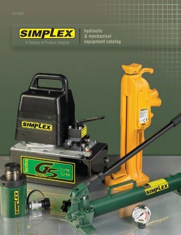 hydraulic & mechanical equipment catalog - Simplex