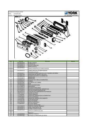 Lista de PeÃ§as / Vistas Explodidas - High Wall ... - Johnson Controls