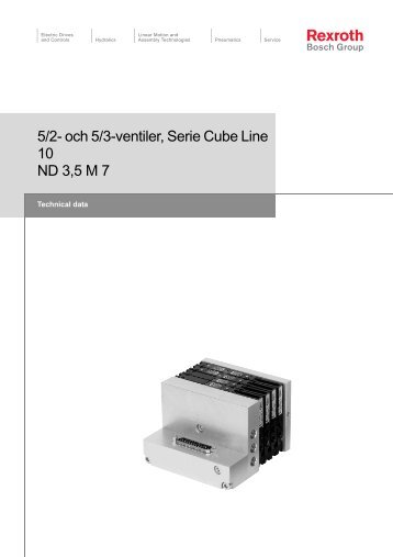 5/2- och 5/3-ventiler, Serie Cube Line 10 ND 3,5 M 7 - Bosch Rexroth