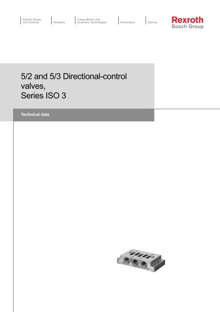 5/2 and 5/3 Directional-control valves, Series ISO 3 - Bosch Rexroth
