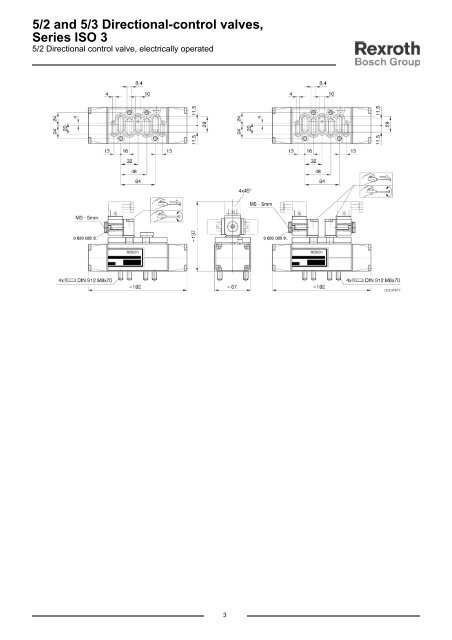 5/2 and 5/3 Directional-control valves, Series ISO 3 - Bosch Rexroth