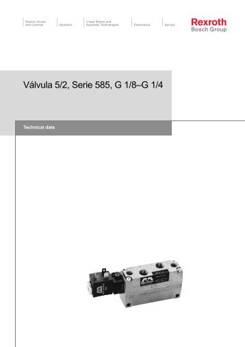VÃ¡lvula 5/2, Serie 585, G 1/8âG 1/4 - Bosch Rexroth