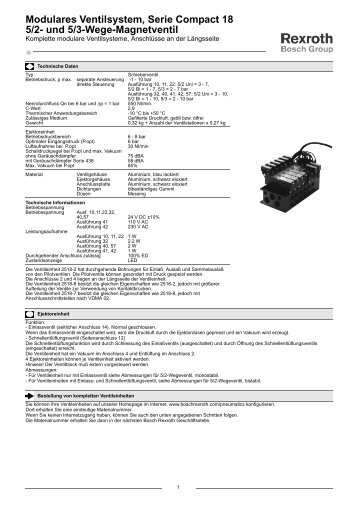 und 5/3-Wege-Magnetventil - Bosch Rexroth