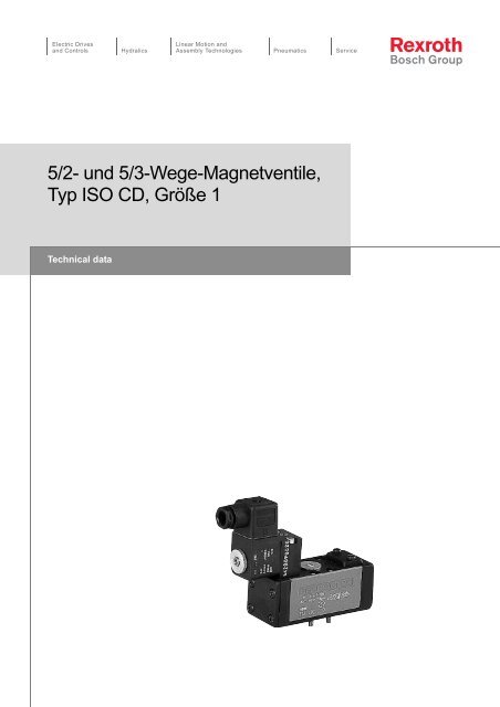 5/2- und 5/3-Wege-Magnetventile, Typ ISO CD ... - Bosch Rexroth