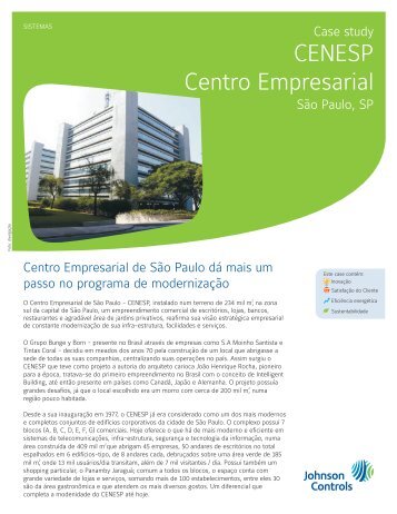 CENESP Centro Empresarial - Johnson Controls