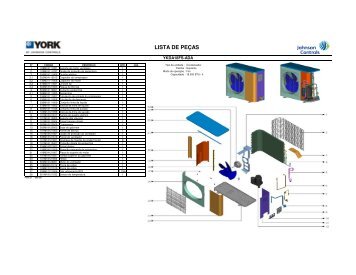 Lista de PeÃ§as / Vistas Explodidas - Cassete YKDA - Johnson Controls