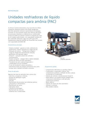 Unidades resfriadoras de lÃ­quido compactas ... - Johnson Controls