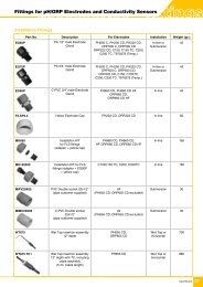 Fittings for pH/ORP Electrodes and Conductivity Sensors