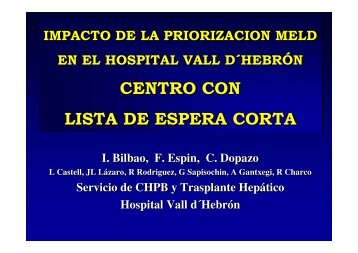 Impacto de la priorizaciÃ³nMeld en el Hospital Vall d'Hebron, un ...