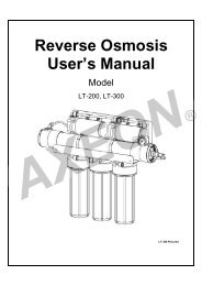 Reverse Osmosis User's Manual - Reverse Osmosis, RO Water ...