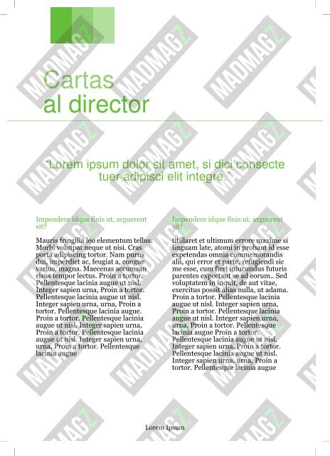 Cartas al director