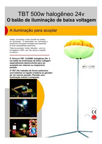 O balão de iluminação de baixa voltagem - Airstar Light