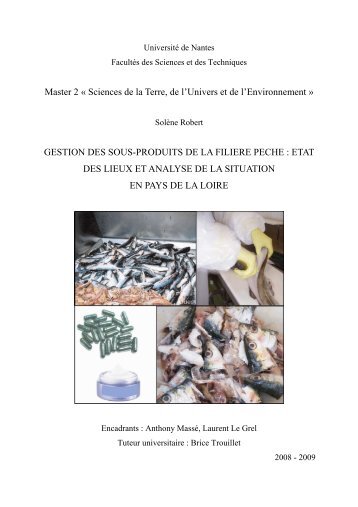 GESTION DES SOUS-PRODUITS DE LA FILIERE PECHE : ETAT