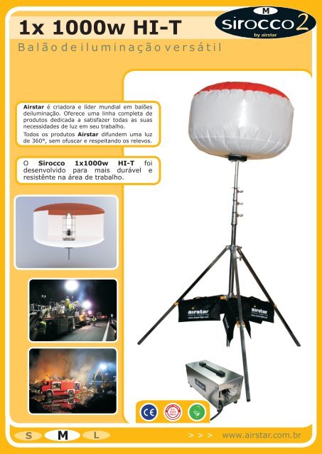 1x 1000w HI-T - Airstar Light