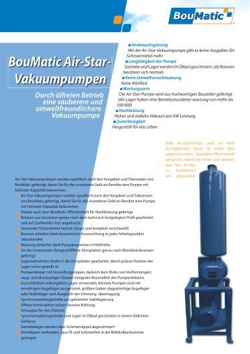 BouMatic Air-Star- Vakuumpumpen