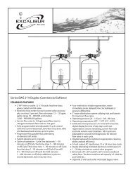 View specifications here in PDF format. - Excalibur Water Systems