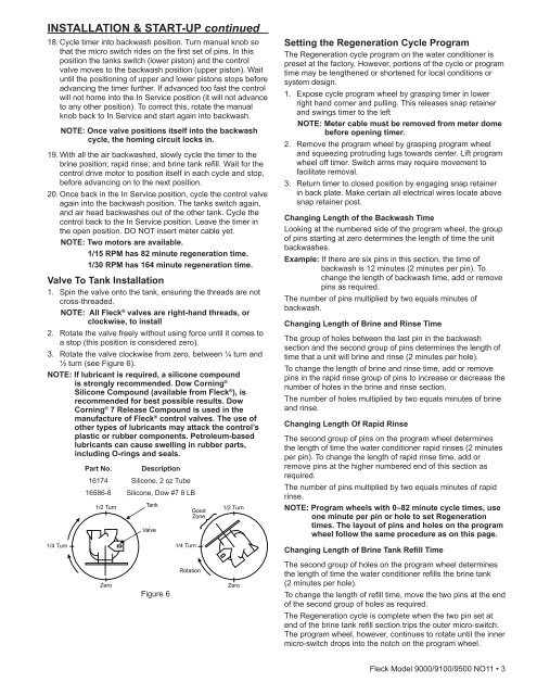 Fleck Model 9000/9100/9500 - Pentair Residential Filtration