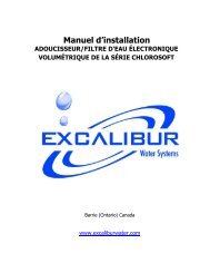 Manuel d'installation - Excalibur Water Systems