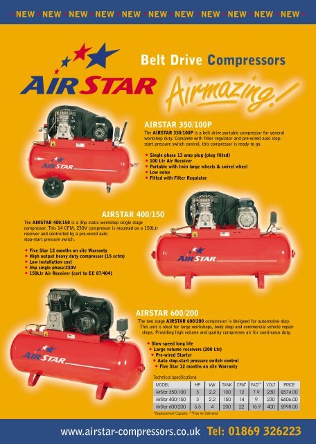 AirStar A4 Leaflet (Page 1) - Air Compressor