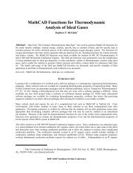 MathCAD Functions for Thermodynamic Analysis of Ideal Gases