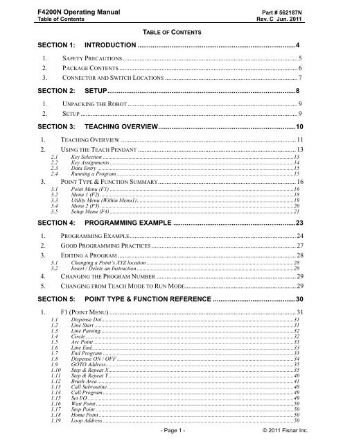 F4200N Manual - Fisnar.fr