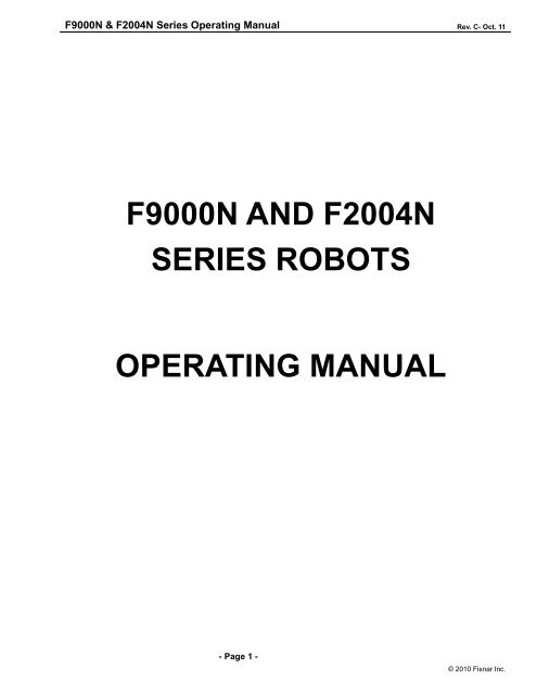 F9000N Manual - Fisnar.fr