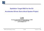 Spallation Target R&D for the EU Accelerator-Driven Sub ... - Desy