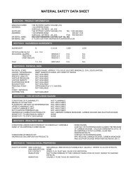 MATERIAL SAFETY DATA SHEET - Pottery Supplies