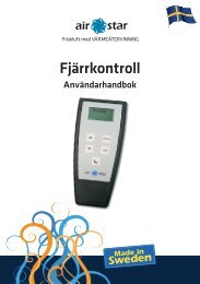 Fjärrkontroll (PDF) - Air Star AB