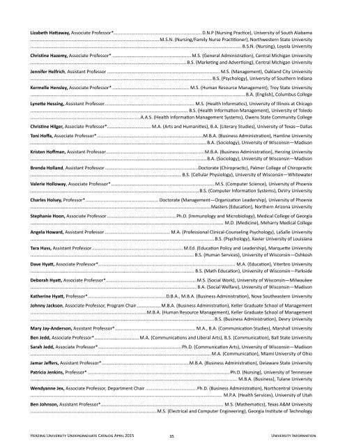 UNDERGRADUATE Catalog 2013â2014 - Herzing University