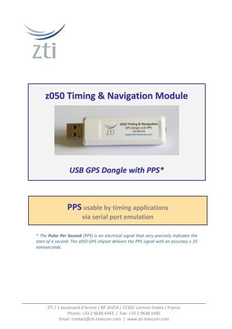 z050 USB GPS Dongle with PPS - ZTI