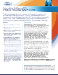 IPTV REAL-TIME VIDEO QUALITY TESTING - TR instruments