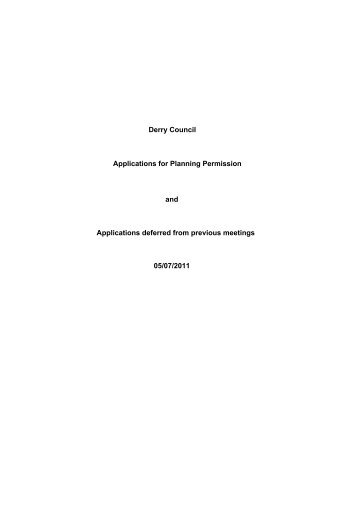 Cadenza Document - Derry City Council