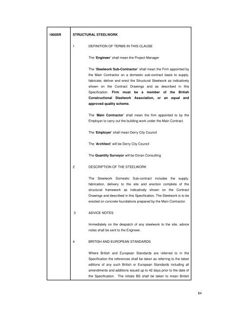 SECTION B - Derry City Council